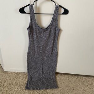 Gray Sleeveless Knit Dress